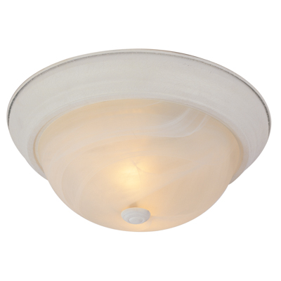 Trans Globe Lighting 13617 AW 2 Light Flush-mount in Antique White
